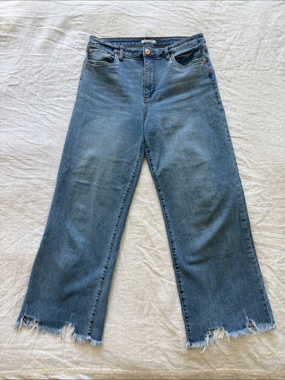 Women's STS Blue High-Rise Wide Ankle Length Straight Jeans